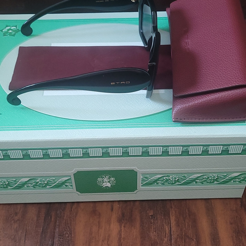 NEW Etro Paisley Black Women's Sunglasses - Picture 7 of 13